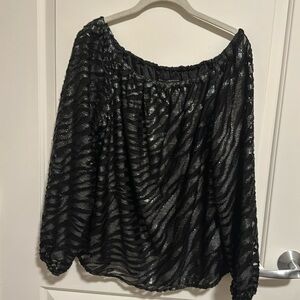 White House Black Market - Shimmer Off the Shoulder Top -Large